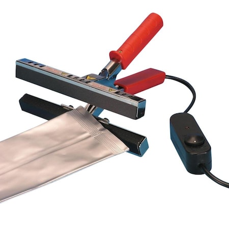 KF-Series 12 Portable Direct Heat Sealer W/ PTFE Coated Bars W/ 15mm Seal Width, 220V